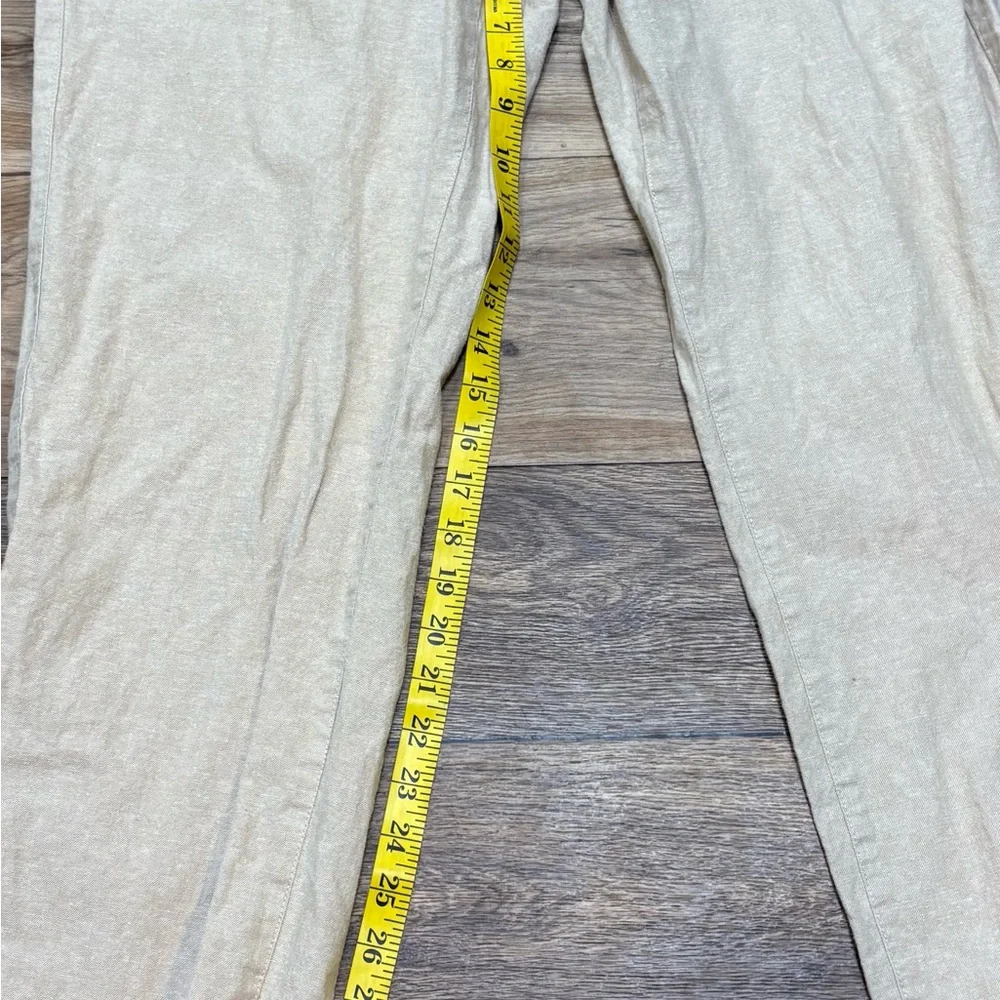 Banana Republic Linen Blend Pants Mens Khaki Coastal Casual RN54023. 36